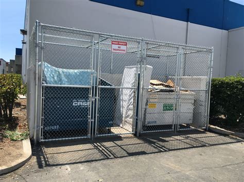 garbage enclosure fence metal|garbage can enclosure fencing.